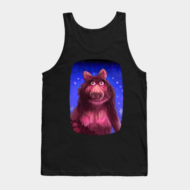 Muppet Maniacs - Miss Piggy as Carrie Tank Top by GrimbyBECK